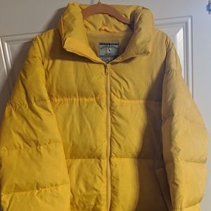 Men's Double Down Yellow Puffer Jacket Warm Med